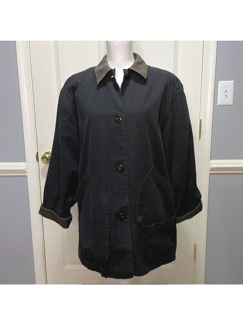 Climate Zone Chore Barn Coat Jacket Black L Workwear Style Streetwear
